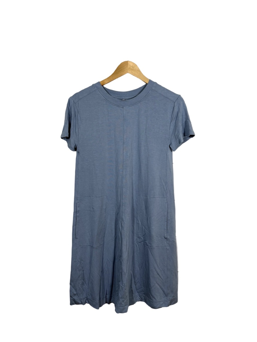 Blue 84 Pocket T-Shirt Dress Blue Gray XS Soft Casual Mini